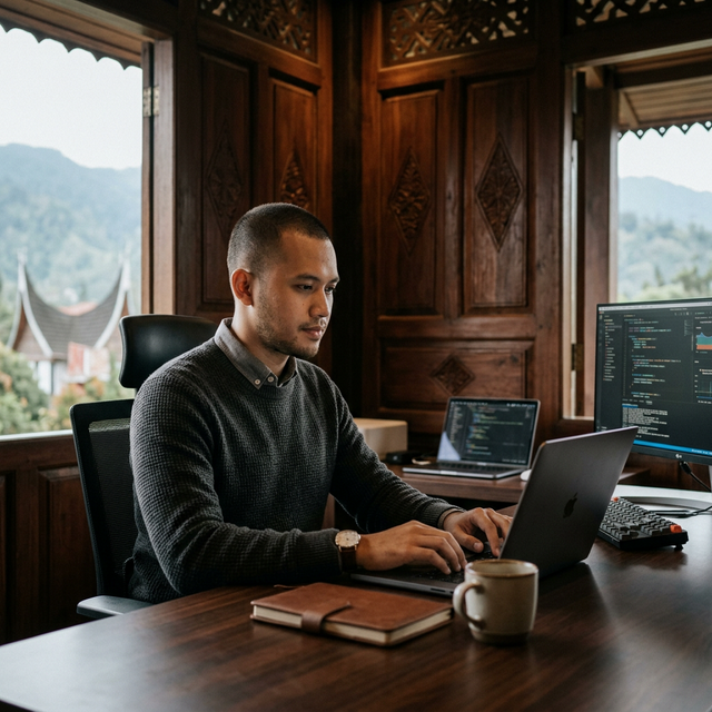 Modern Software Engineer Workspace in Bukittinggi
